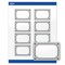 Avery Printable Rectangle Labels, 2" x 3", Glossy White, Pre-printed Metallic Silver Border/Black Frame Design, Sure Feed Technology, Laser & Inkjet Compatible, 160 Total